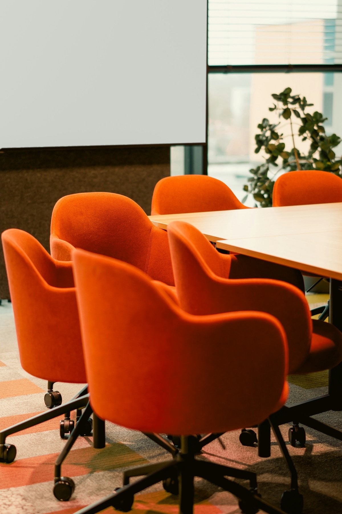 Chairs around a conference table